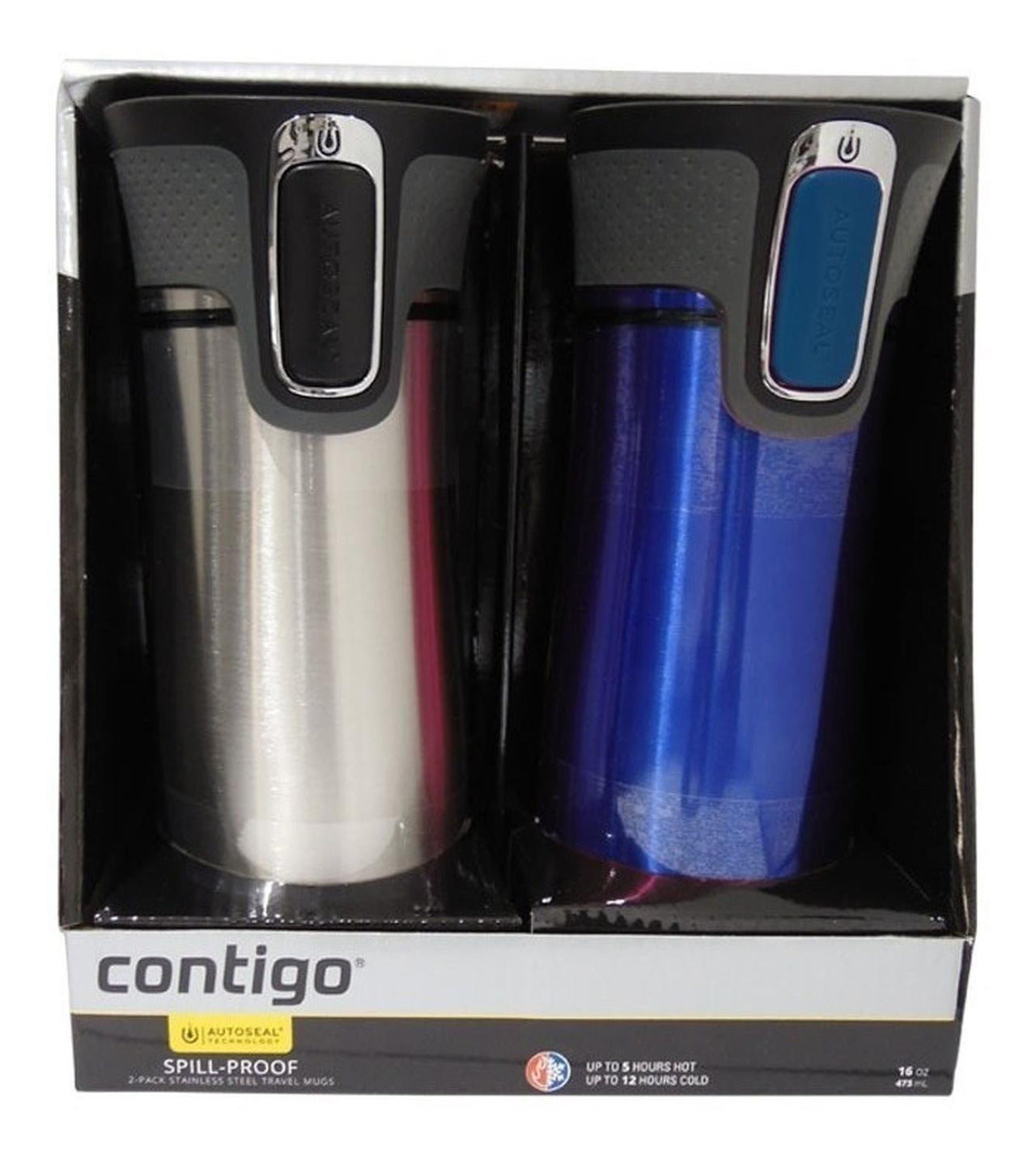 Termo 16 Oz Acero Inox West Loop 2.0 Autoseal 2 Pzs Contigo