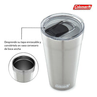 Thumbnail for Termo Vaso 30 Oz Acero Inoxidable Cervecero con Destapador  Brew Tumbler Acero 2149795 Coleman