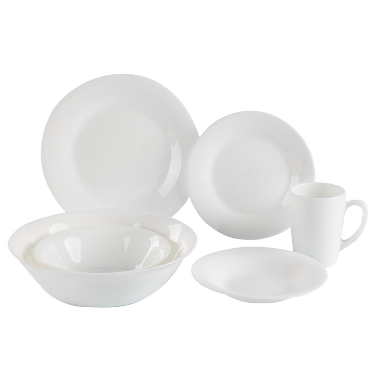 Vajilla Opal 31Pzas Redonda Para 6 Personas Moderna Elegante