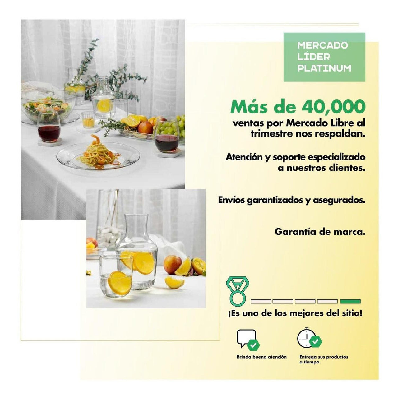 Vasos Altos Vidrio Para Beber Agua 324ml Juego 12 Pzas Crisa