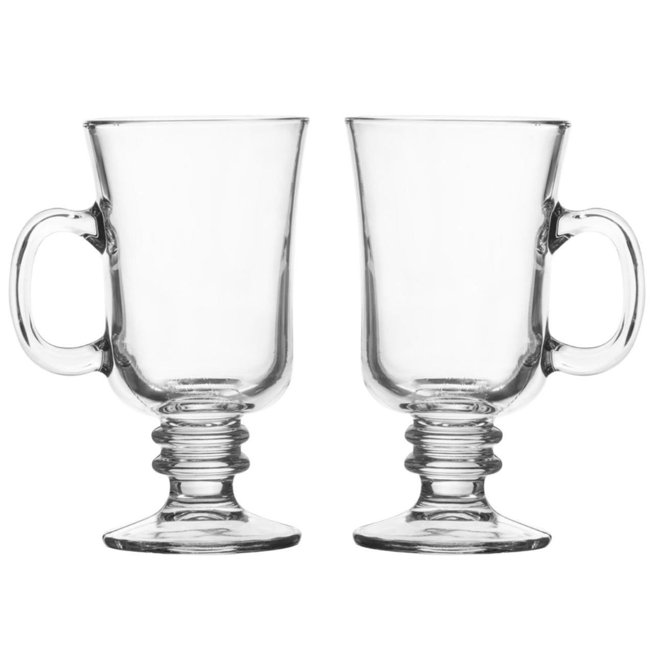 Vasos Cafeteros De Vidrio Elegantes 251ml Juego 2 Piezas