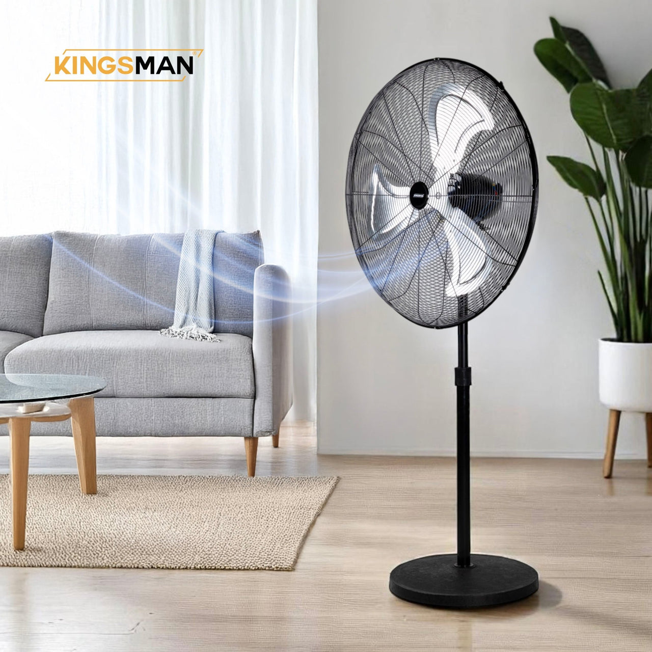 Ventilador Pedestal Industrial 30 Pulgadas De Pie Kingsman