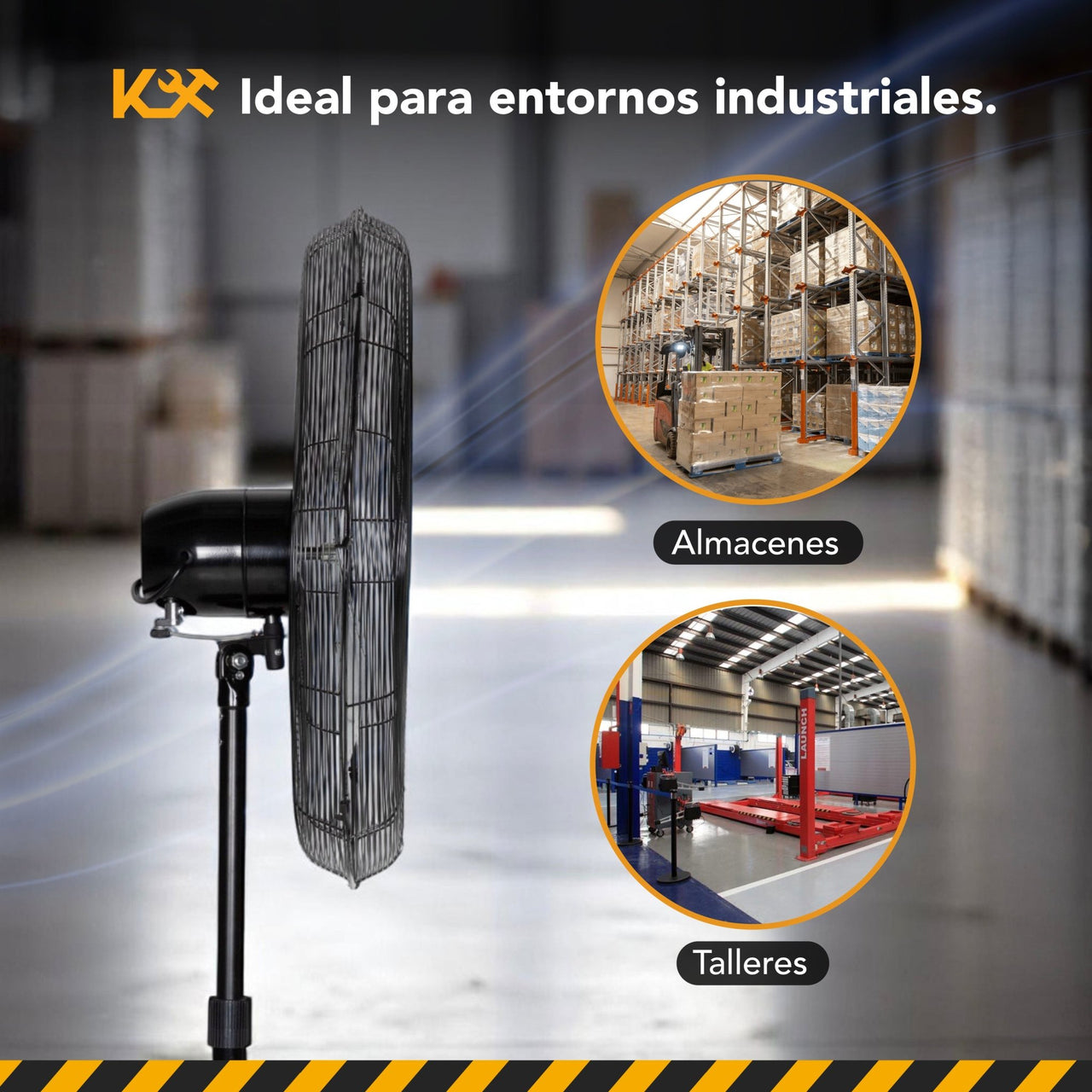 Ventilador Pedestal Industrial 30 Pulgadas De Pie Kingsman