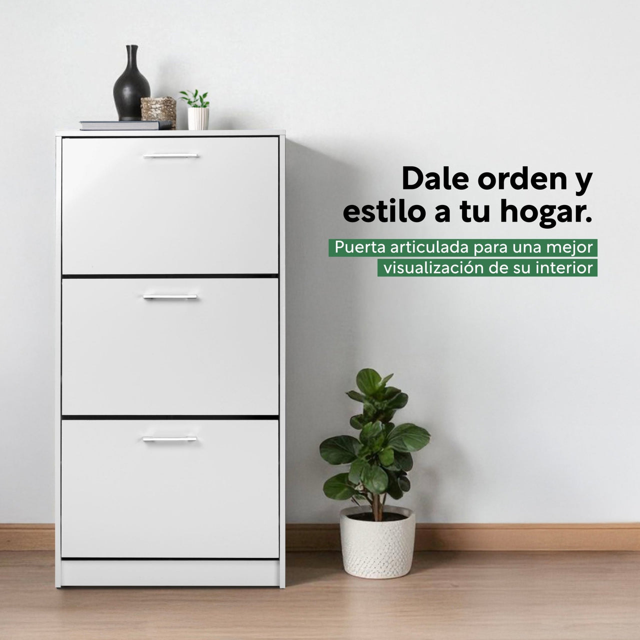 Zapatero Organizador Zapatera De Madera 18 Pares 3 Niveles