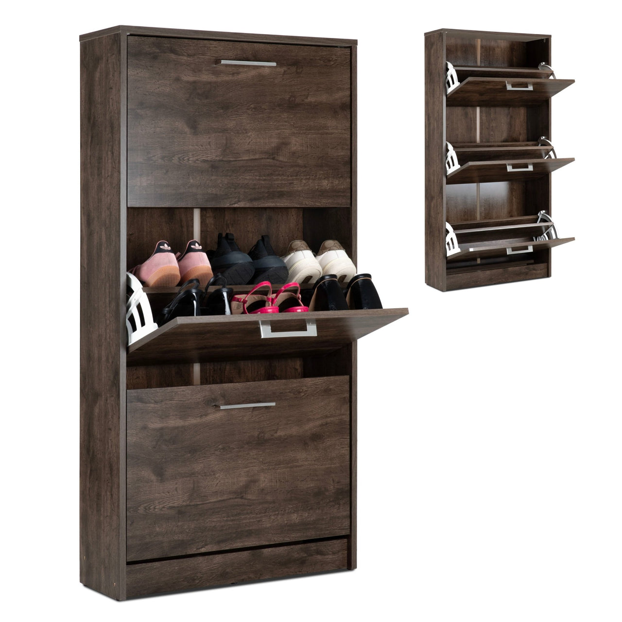 Zapatero Organizador Zapatera De Madera 18 Pares 3 Niveles