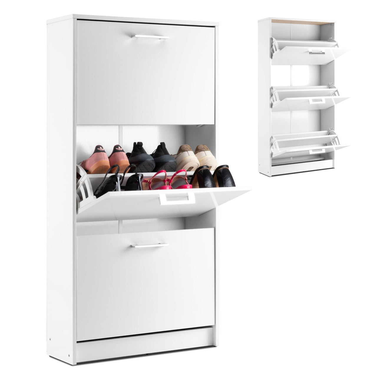 Zapatero Organizador Zapatera De Madera 18 Pares 3 Niveles