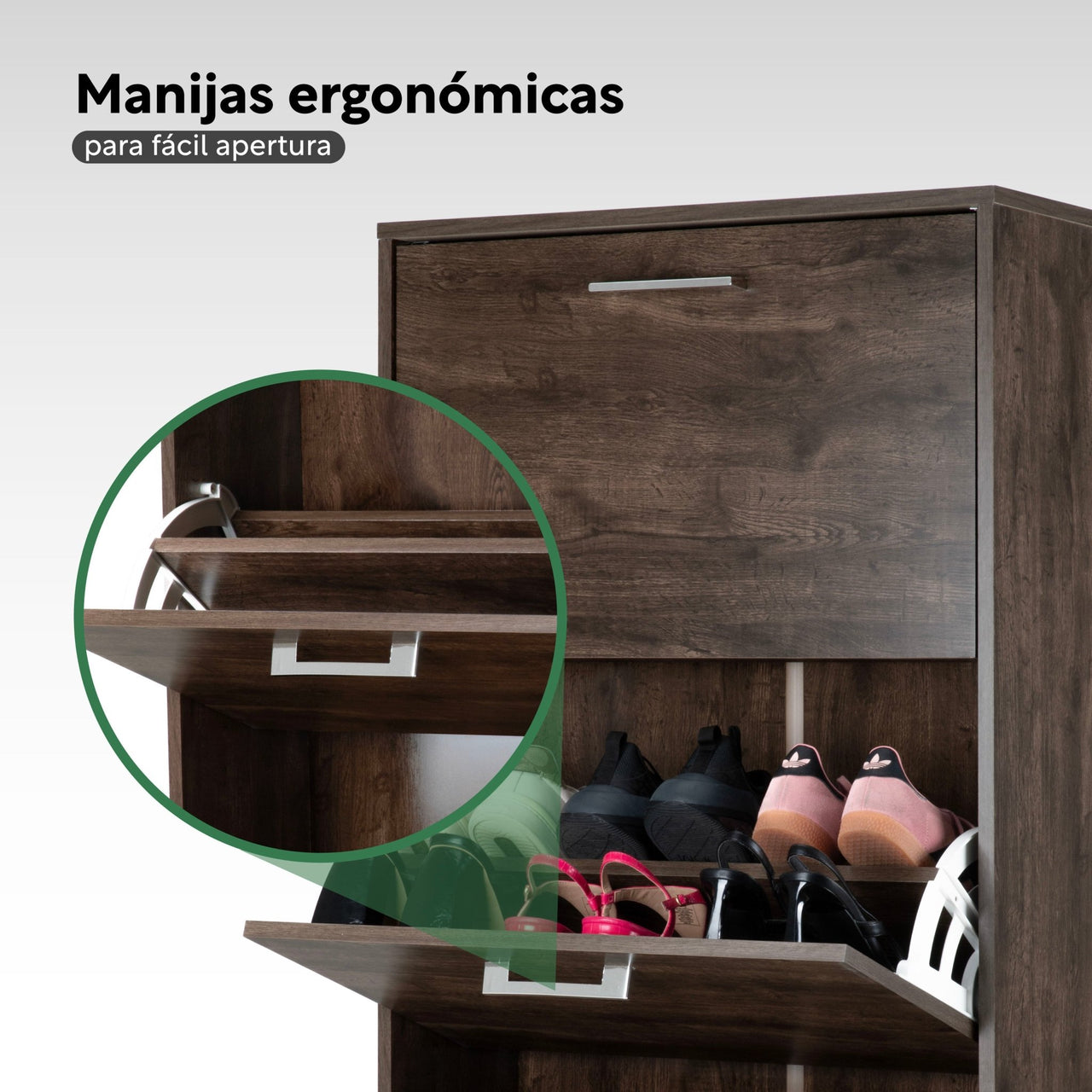 Zapatero Organizador Zapatera De Madera 18 Pares 3 Niveles