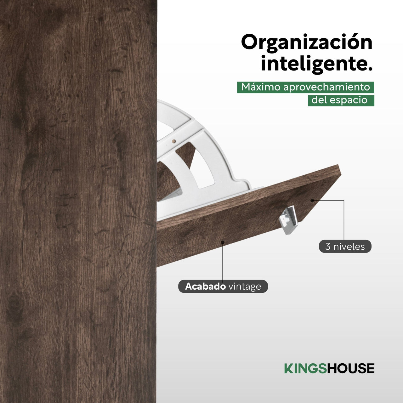 Zapatero Organizador Zapatera De Madera 18 Pares 3 Niveles